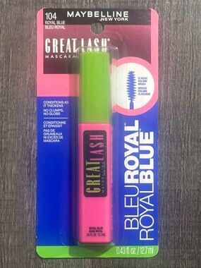 💞 New Maybelline Great Lash Washable Mascara in Royal Blue